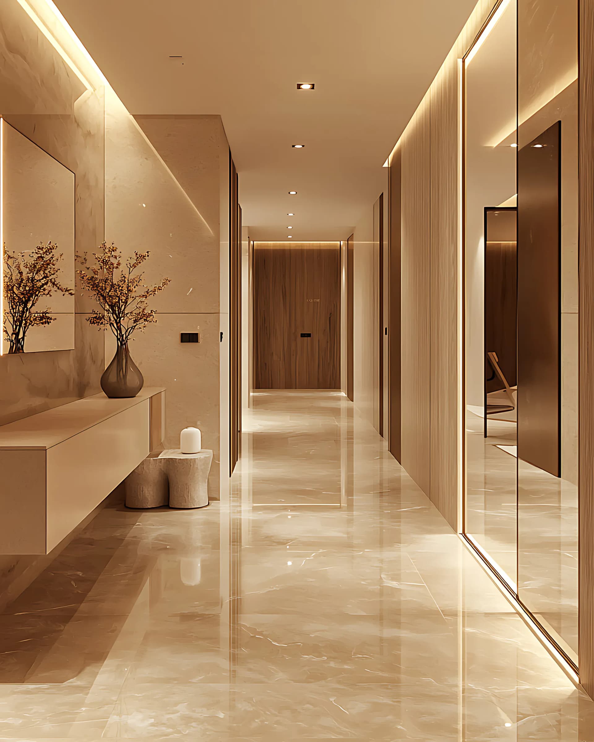 Réalisation AXELLON - Couloir rénové